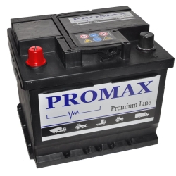 12V 45 Ah  PROMAX  lewy +